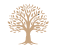 Wooden tree-shaped object on a white background