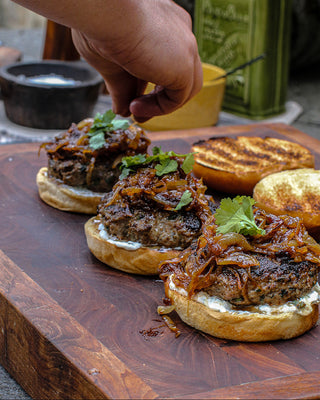 Indian Inspired BBQ Lamb Burgers
