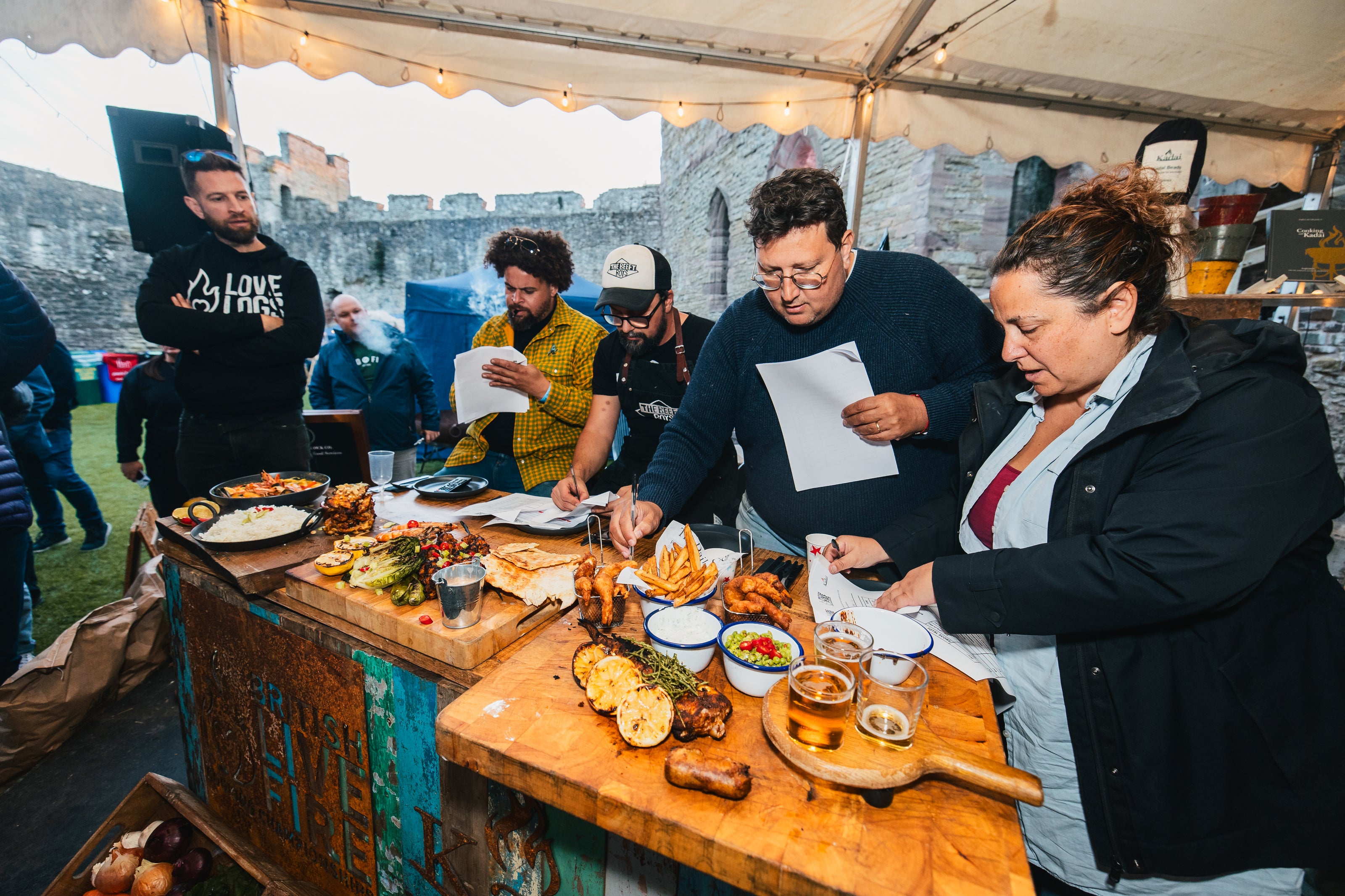 BLFCC judges trying contestant dishes