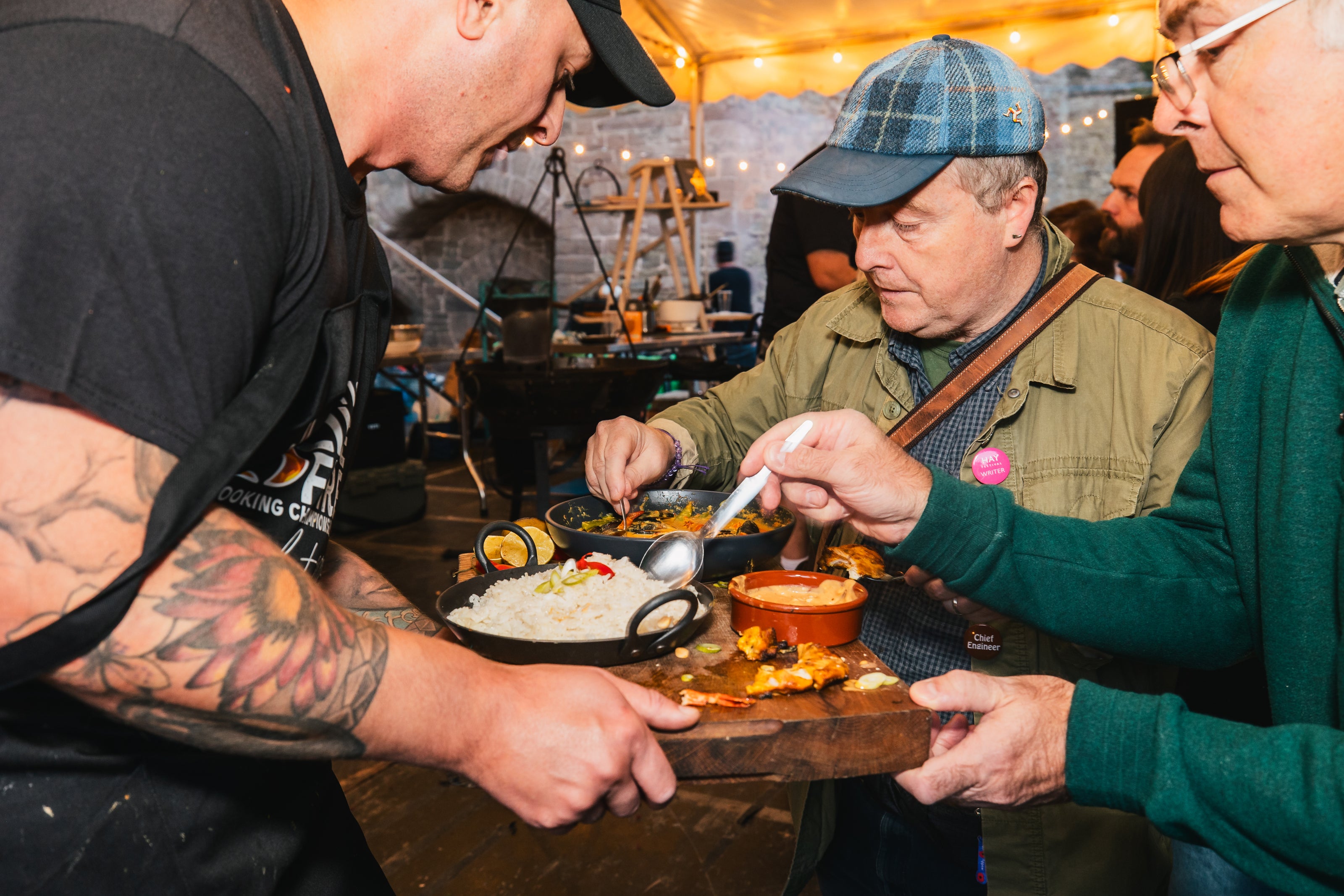 BLFCC contestants offering there dish to the crowd