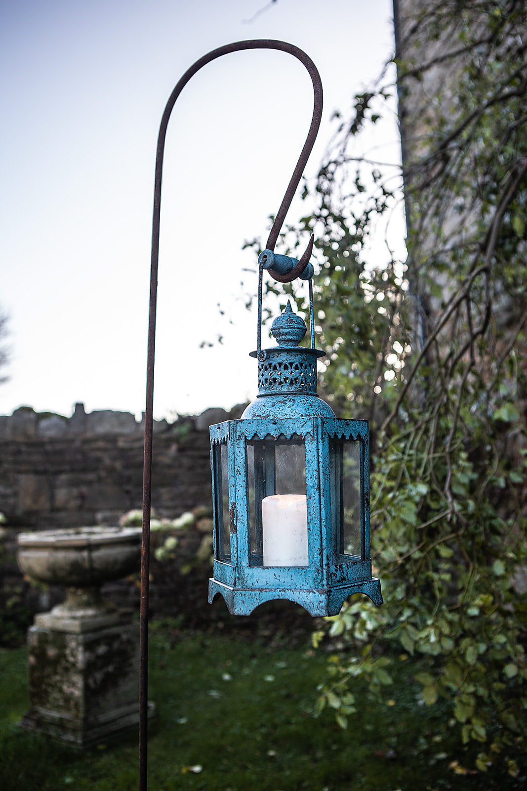 Blue indian lantern hanging 