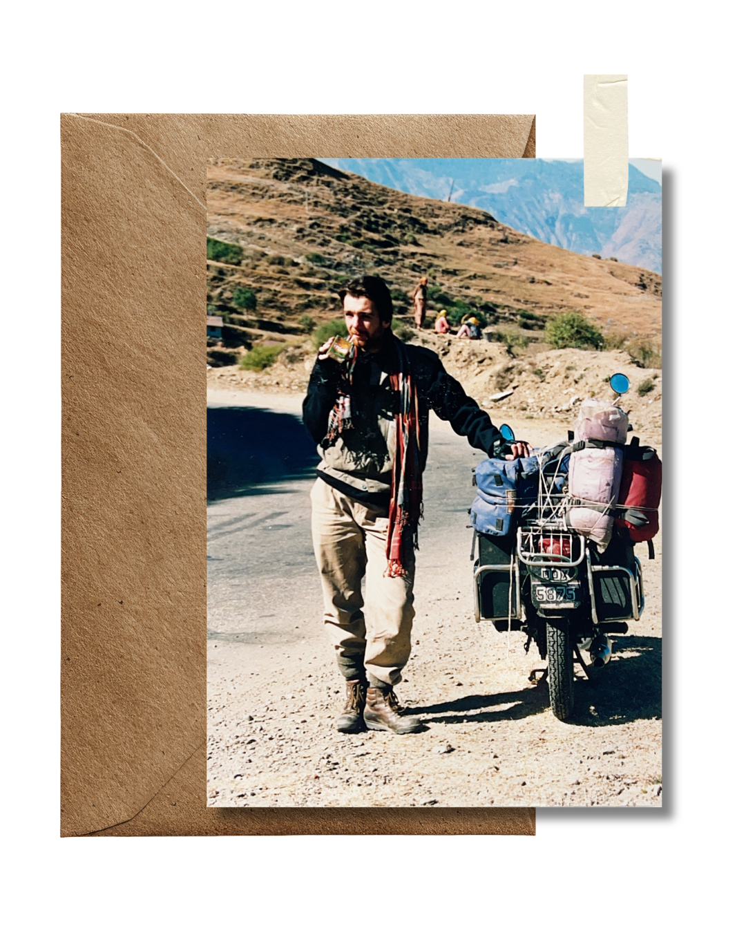 Christo taking a motorbike trip through india country