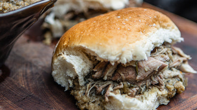 Apple Cider Braised Pork Burgers