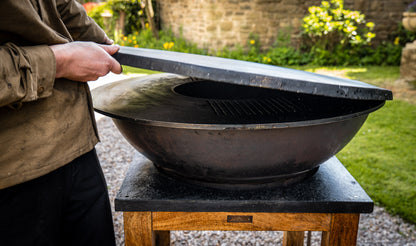 plancha kadai shield fitted onto bowl