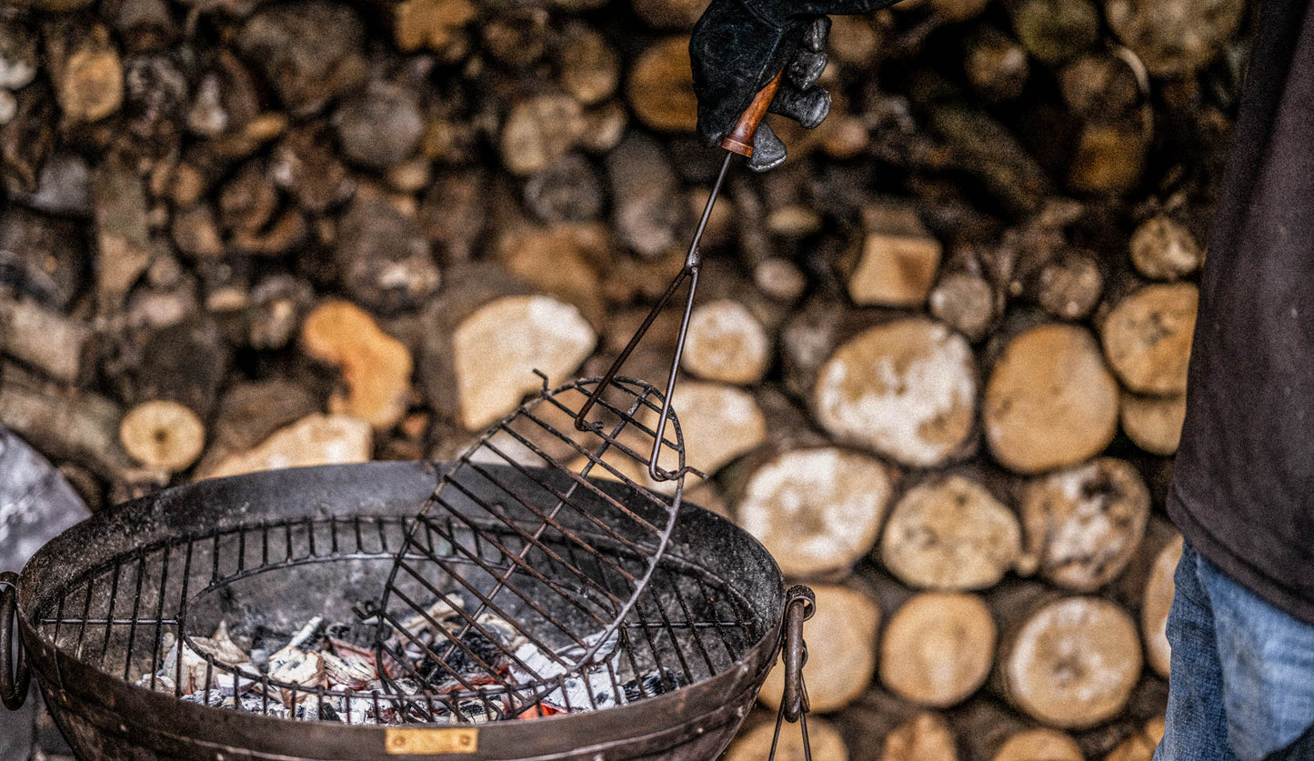 kadai grill lifter lifting hot heavy grill