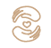 Logo with a stylized letter 'C' in gold on a white background